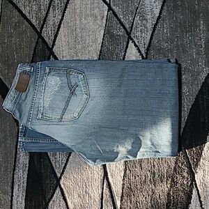 VINTAGE BKE DEREK EMBROIDERED BOOT-CUT DENIM JEAN